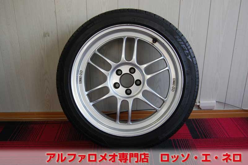 【中古パーツ】　ＥＮＫＥＩ　17インチアルミ　タイヤ付　215/45Ｒ17