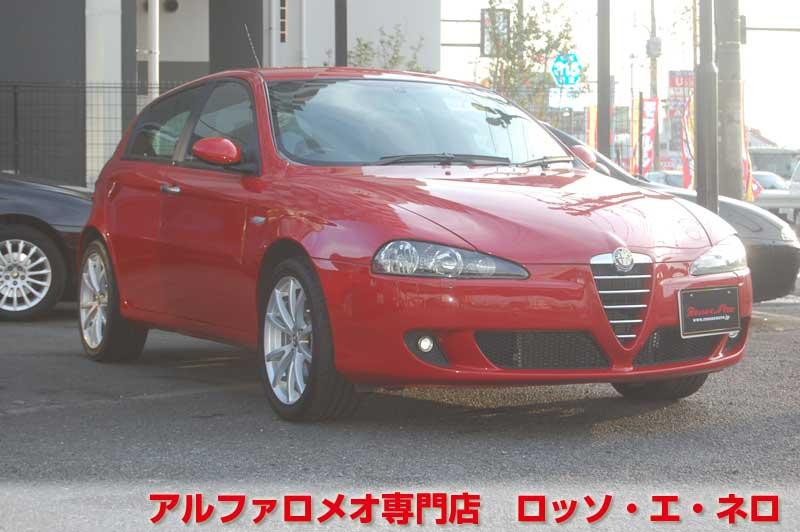 【新入荷】　アルファロメオ147　ＴＩツインスパーク　5ＭＴ・アルファレッド　ワンオーナー・ＨＤＤナビ