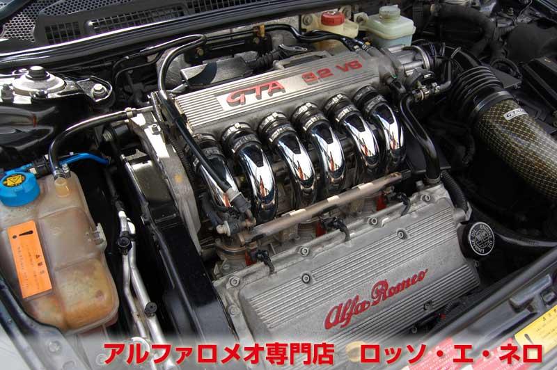 アルファロメオ147GTA　3.2V6セレスピード　ブラック・社外マフラー　ローダウン・18ＡＷ　タイベル一式交換済み