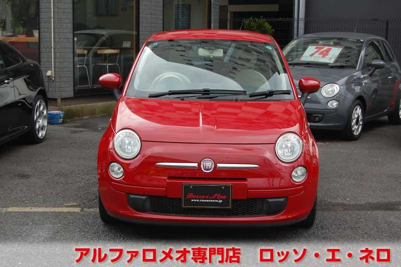 フィアット500　1.2・POP・赤・ＡＴ　ローダウン・社外アルミ　デュアロジックO/Hにて　ご納車いたします！！