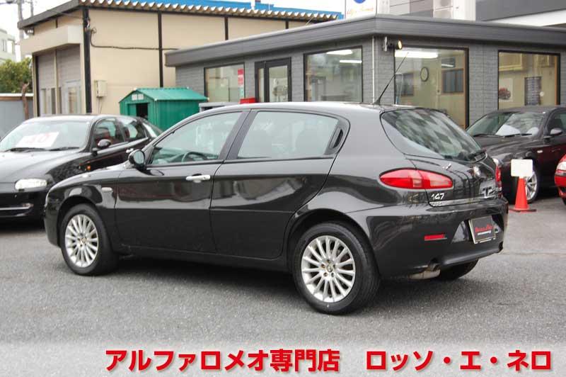 【新入荷】　アルファロメオ147　ツインスパーク・左H　5MT・5ドア・ブラック　タイベル一式交換済み
