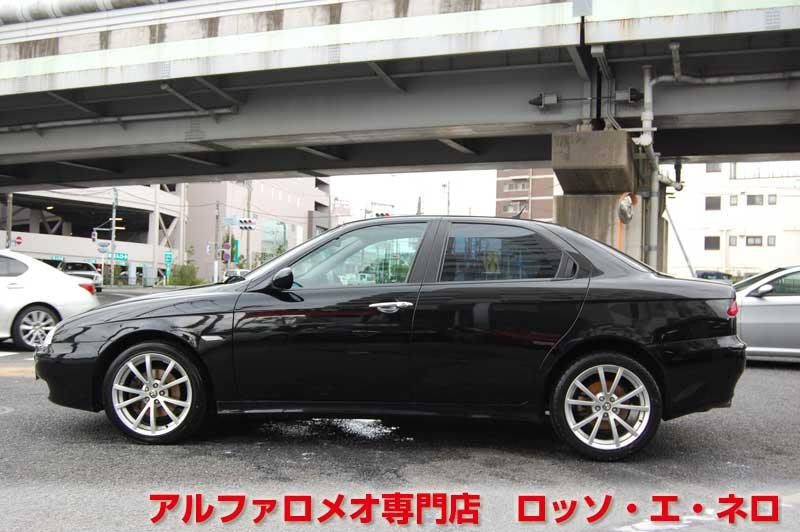 アルファロメオ156　フェイズ2・ＪＴＳセレスピード　ブラック・スポーツレザー　17ＡＷ・社外マフラー