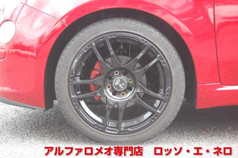 フィアット500　1.2・POP・赤・ＡＴ　ローダウン・社外アルミ　デュアロジックO/Hにて　ご納車いたします！！
