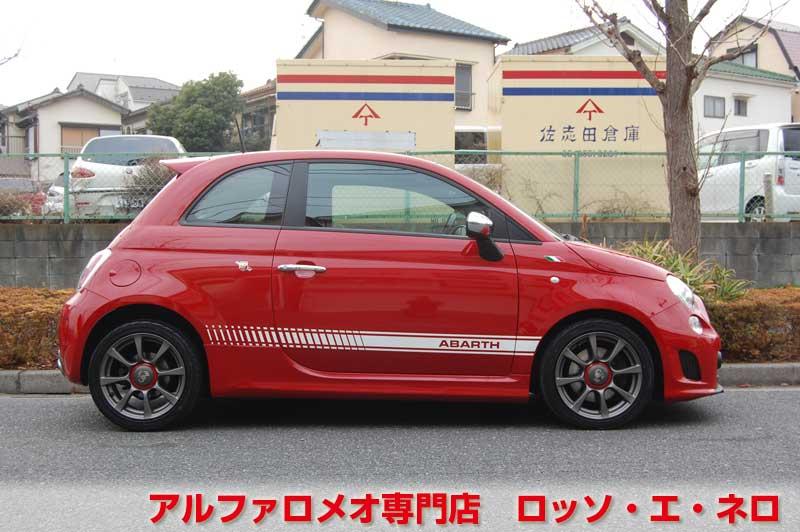アバルト500　右ハンドル　5ＭＴ・レッド