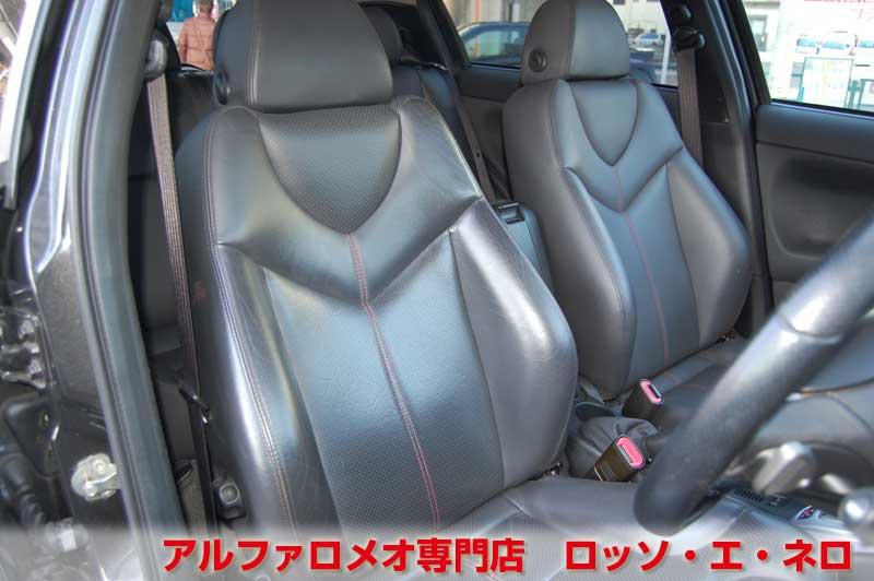 アルファロメオ147　ツインスパークセレスピード　ブラック・スポーツレザー　タイミングベルト＆　ウオーターポンプ交換済み