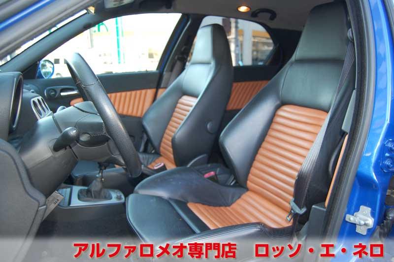 【新入荷】　アルファロメオ156ＧＴＡ　3.2Ｖ6・6ＭＴ　青・イモラレザー　タイベル一式交換済み