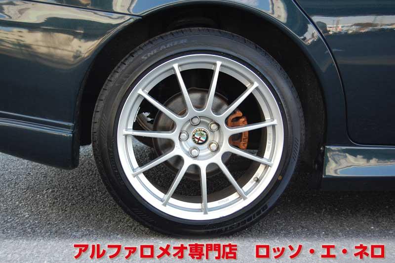 アルファロメオ156　2.5V6QS　コスモブルー・左ハンドル　タイベル一式交換済み　フルエアロ・17AW