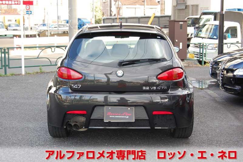 アルファロメオ147GTA　3.2V6セレスピード　ブラック・社外マフラー　ローダウン・18ＡＷ　タイベル一式交換済み