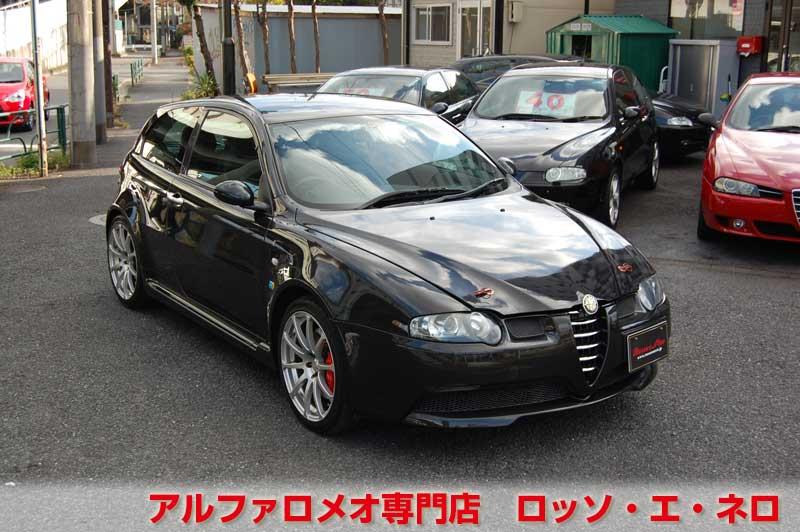 アルファロメオ147GTA　3.2V6セレスピード　ブラック・社外マフラー　ローダウン・18ＡＷ　タイベル一式交換済み