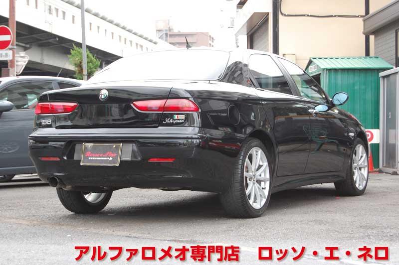 アルファロメオ156　フェイズ2・ＪＴＳセレスピード　ブラック・スポーツレザー　17ＡＷ・社外マフラー