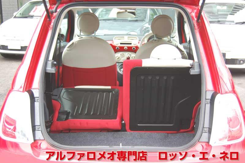 フィアット500　1.2・POP・赤・ＡＴ　ローダウン・社外アルミ　デュアロジックO/Hにて　ご納車いたします！！