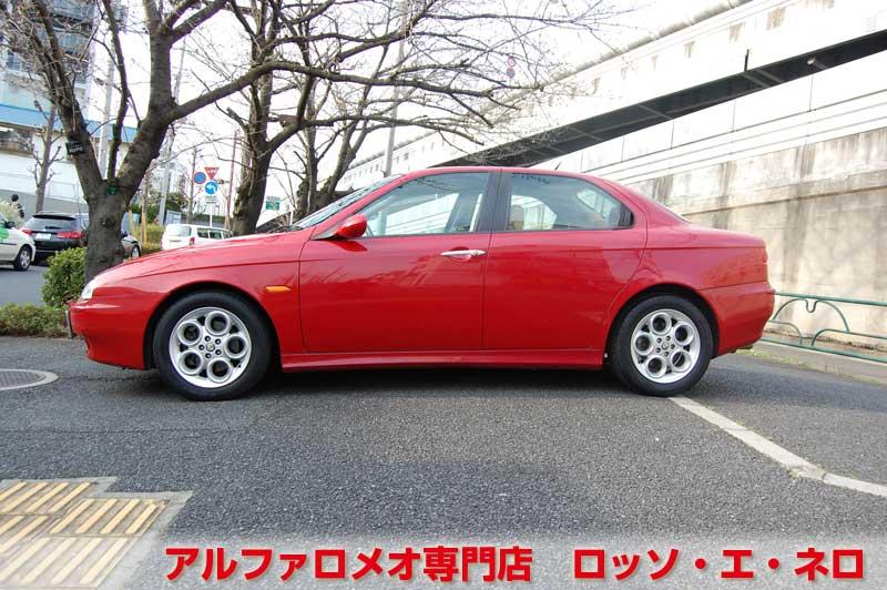 【新入荷】　アルファロメオ156　2.5V6Qシステム　アルファレッド・フェイズ２　タンレザーシート　タイベル一式交換済み
